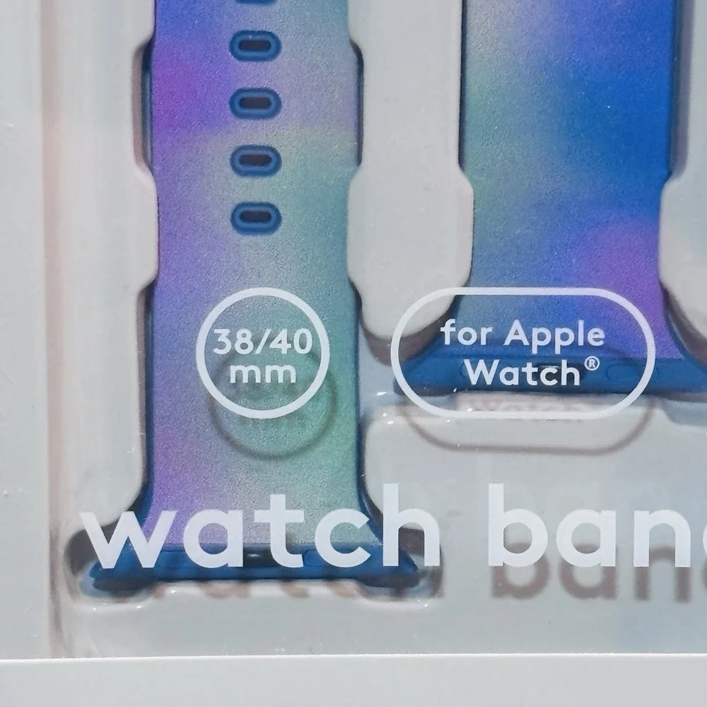 Apple Watch Band Heyday Silicone 38-40mm Northern Lights Pink Blue Purple New